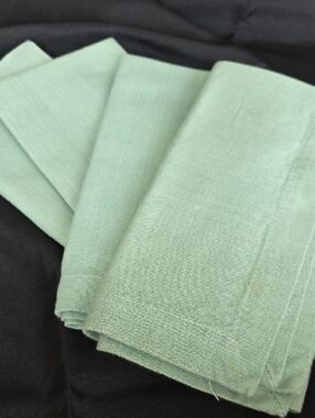 Pottery Barn Light Green 100% Cotton Napkins